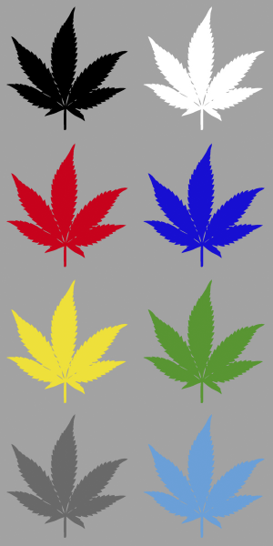 Aufkleber Cannabis Blatt
